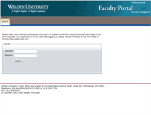 Tablet Screenshot of faculty.waldenu.edu